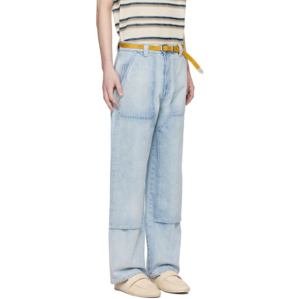  AFTER PRAY Blue Wide Jeans 241138M186001