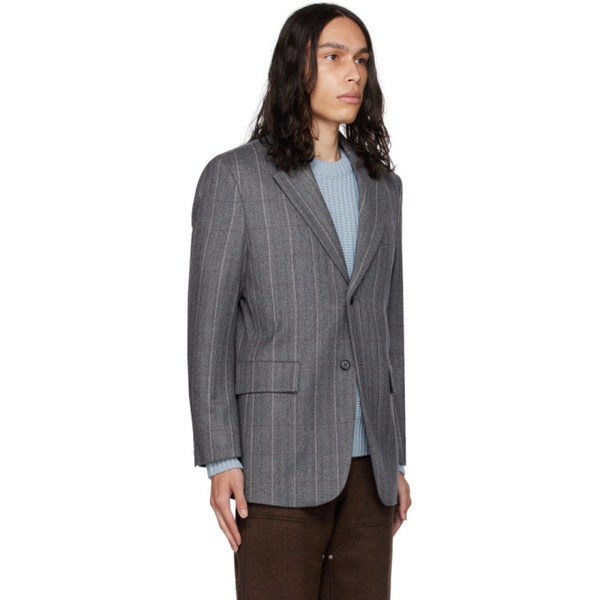  AFTER PRAY Gray Two-Button Blazer 232138M195002