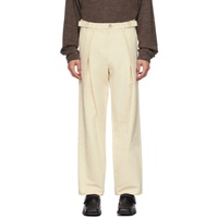 AFTER PRAY 오프화이트 Off-White Two Tuck Trousers 232138M191004