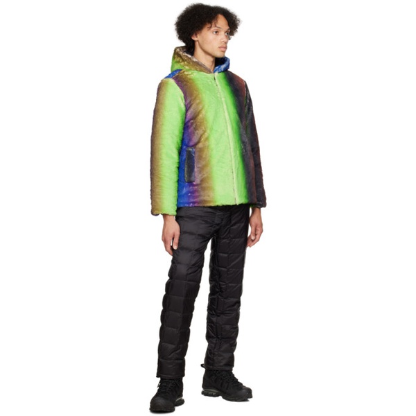  AGR Multicolor Gradient Faux-Fur Jacket 222319M179000