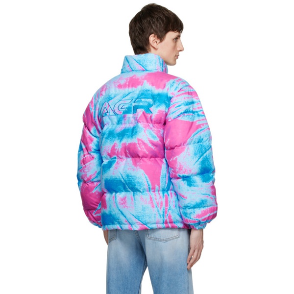  AGR Blue & Pink Embroidered Jacket 231319M178000