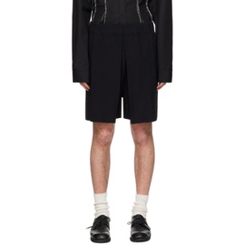 AIREI Black Pleated Shorts 241460M193001