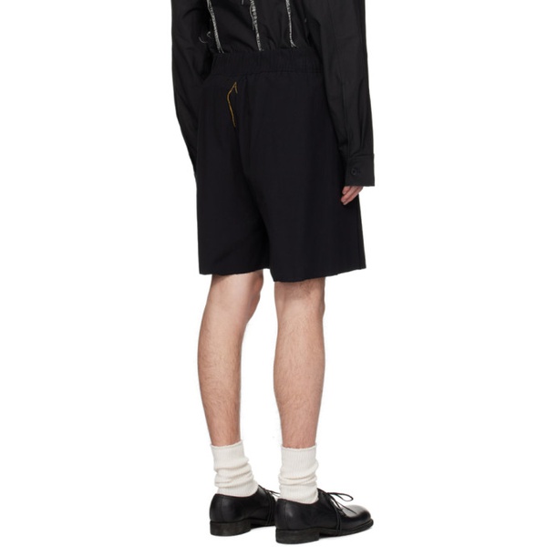  AIREI Black Pleated Shorts 241460M193001