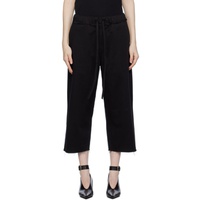 AIREI Black Drawstring Trousers 232460F087000