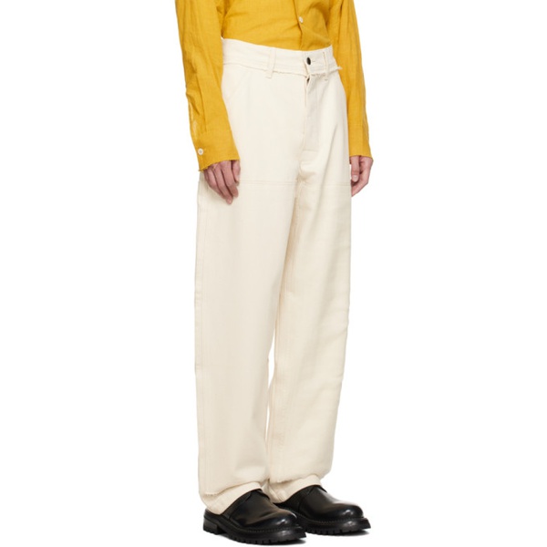  AIREI 오프화이트 Off-White Raw Edge Trousers 231460M191010