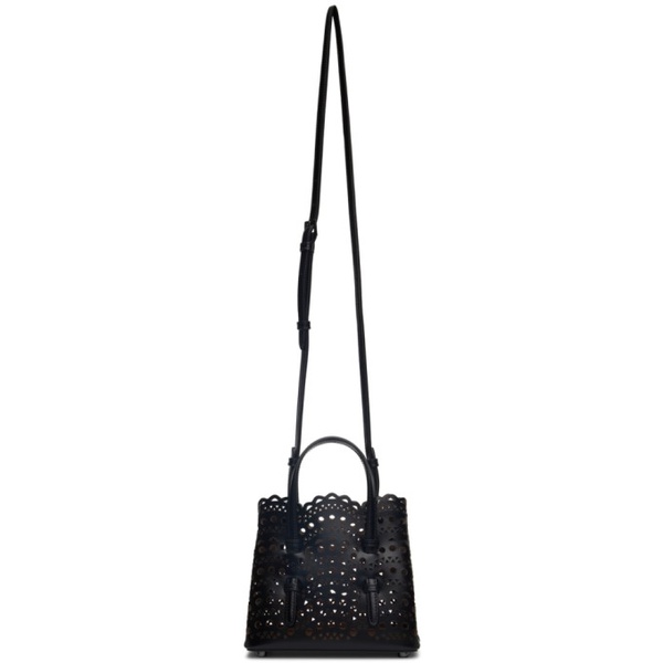  알라이아 ALAIA Black Mina 16 Micro Top Handle Bag 222483F048032