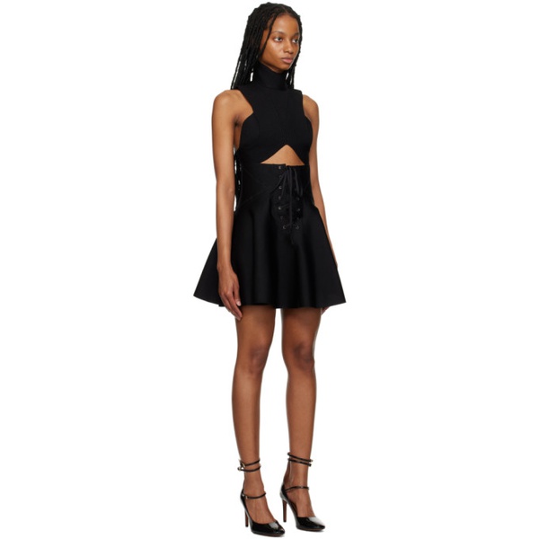  알라이아 ALAIA Black Corset Mini Skirt 231483F090011