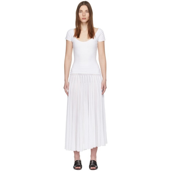  알라이아 ALAIA 오프화이트 Off-White Sculpted Godet Dress 221483F055004