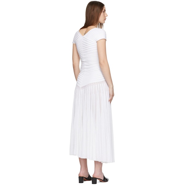  알라이아 ALAIA 오프화이트 Off-White Sculpted Godet Dress 221483F055004