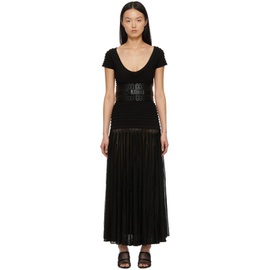 알라이아 ALAIA Black Ottoman Knit Long Dress 221483F055003