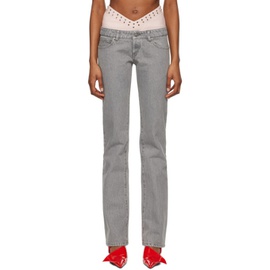 ALL-IN Gray Double Jeans 241098F069000