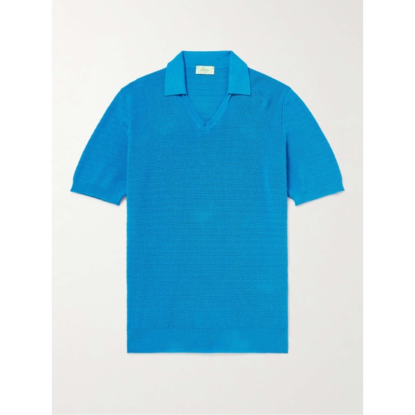  ALTEA Waffle-Knit Cotton Polo Shirt 1647597306880399