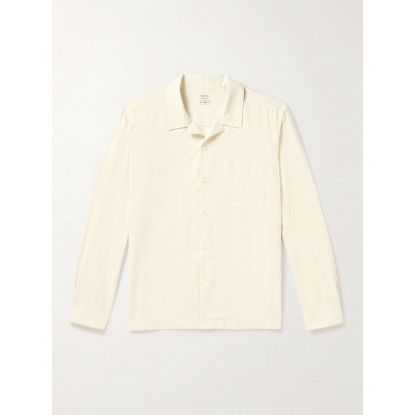  ALTEA Luke Camp-Collar Garment-Dyed Cotton-Flannel Shirt 1647597323369483
