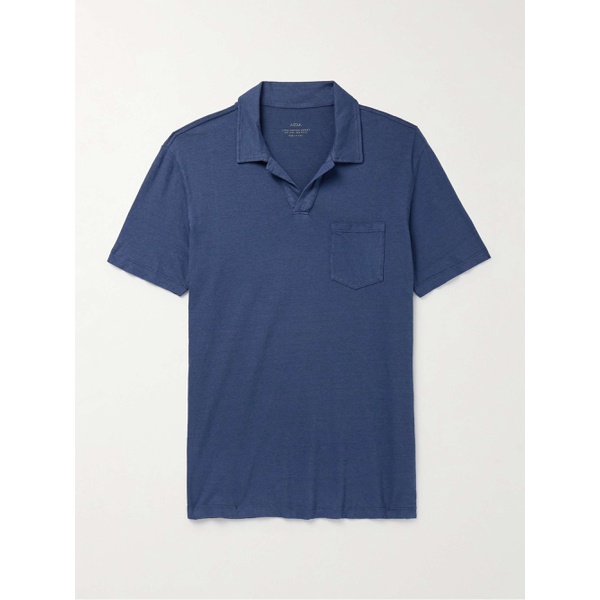  ALTEA Dennis Cotton and Linen-Blend Polo Shirt 1647597330048615