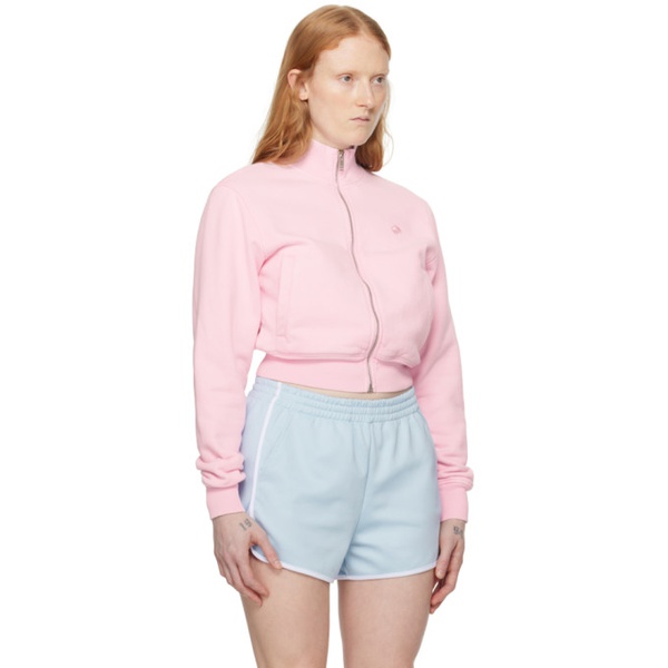  앰부쉬 AMBUSH Pink Cropped Sweatshirt 241820F063002