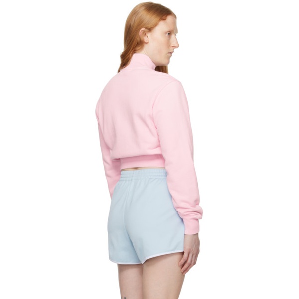  앰부쉬 AMBUSH Pink Cropped Sweatshirt 241820F063002