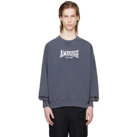 앰부쉬 AMBUSH Navy Embroidered Sweatshirt 241820M204001