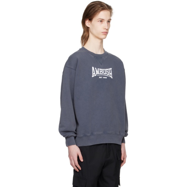  앰부쉬 AMBUSH Navy Embroidered Sweatshirt 241820M204001