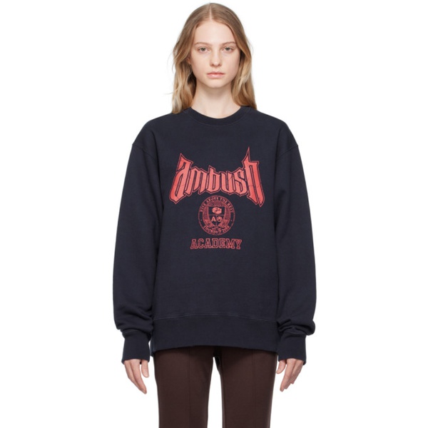  앰부쉬 AMBUSH Navy Graphic Sweater 232820F098000