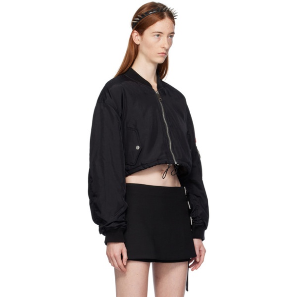  앰부쉬 AMBUSH Black Cropped Bomber Jacket 232820F058000