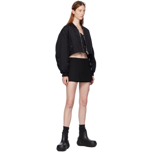  앰부쉬 AMBUSH Black Cropped Bomber Jacket 232820F058000