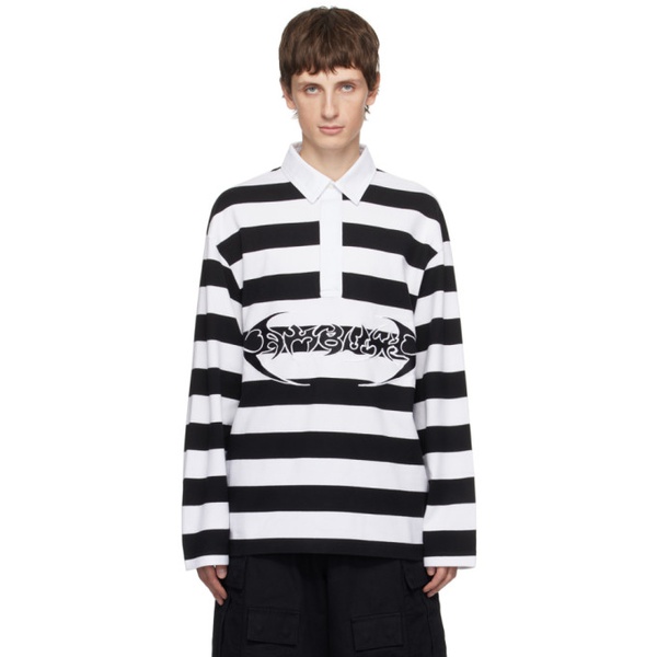  앰부쉬 AMBUSH White Striped Polo 232820M212000