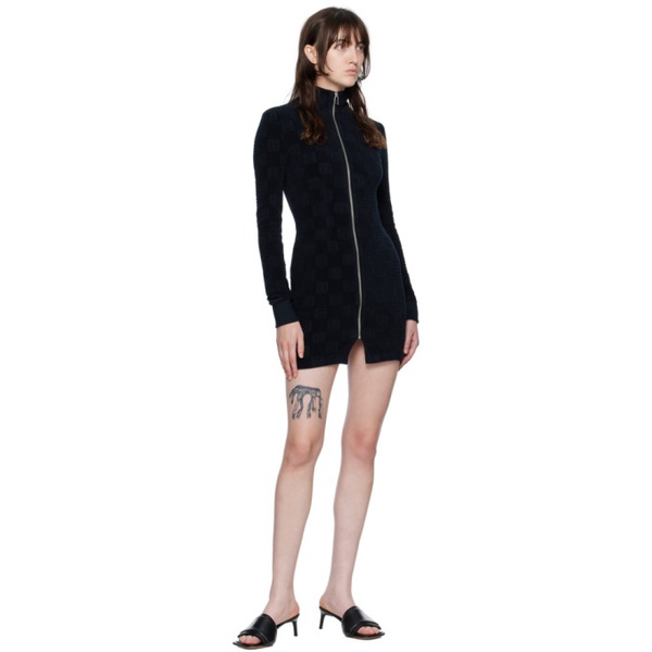  앰부쉬 AMBUSH Black Monogram Zip Minidress 222820F052006