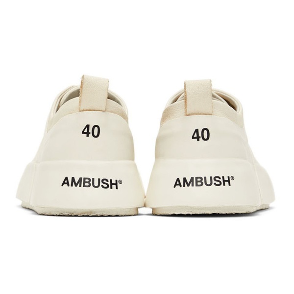  앰부쉬 AMBUSH 오프화이트 Off-White Leather Sneakers 221820F128000