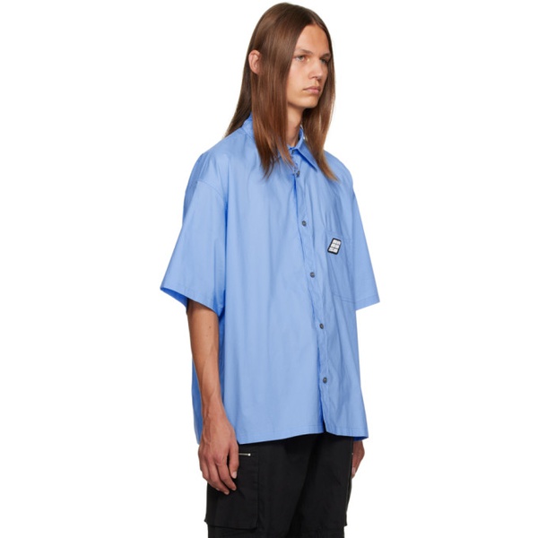  앰부쉬 AMBUSH Blue Spread Collar Shirt 231820M192004