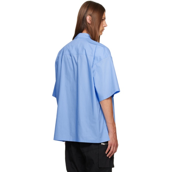  앰부쉬 AMBUSH Blue Spread Collar Shirt 231820M192004
