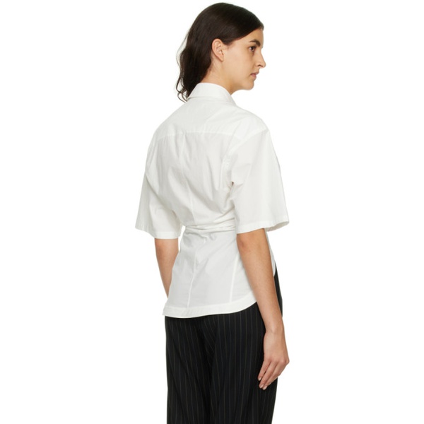  앰부쉬 AMBUSH White Asymmetric Shirt 222820F109006
