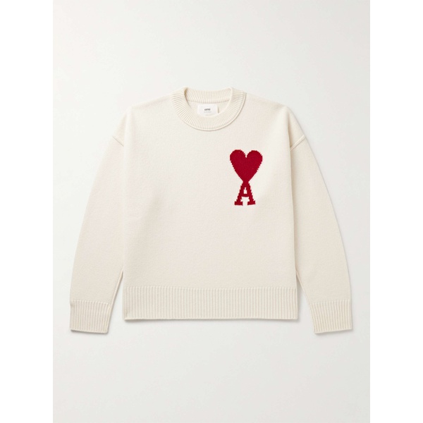  AMI PARIS ADC Logo-Intarsia Virgin Wool Sweater 1647597313791202