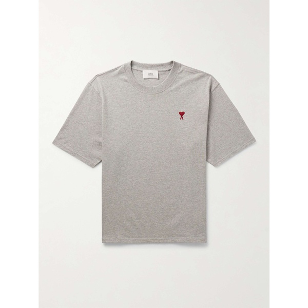  AMI PARIS Logo-Embroidered Organic Cotton-Jersey T-Shirt 1647597331643643