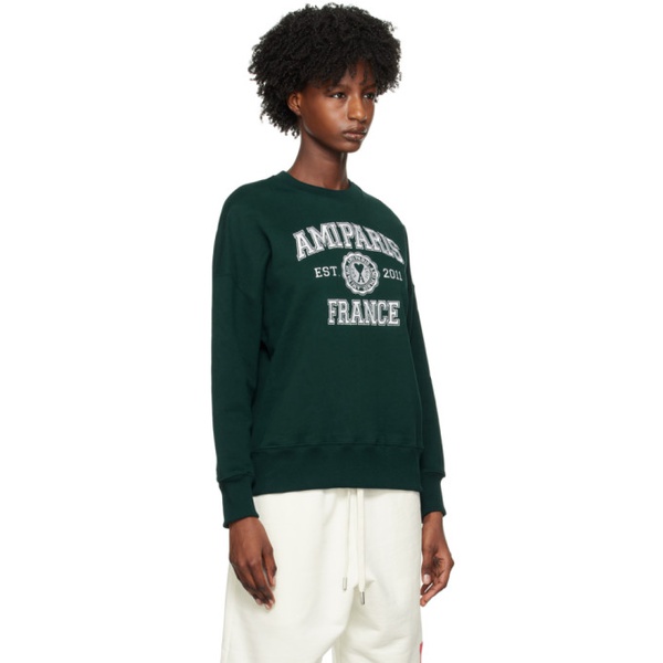  SSENSE Exclusive Green Ami Paris Sweatshirt 231482F098025