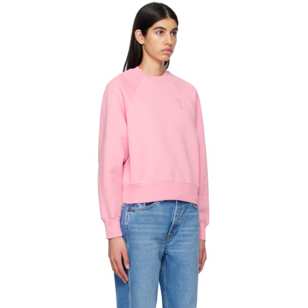  Ami Paris Pink Ami De Coeur Sweatshirt 231482F098015