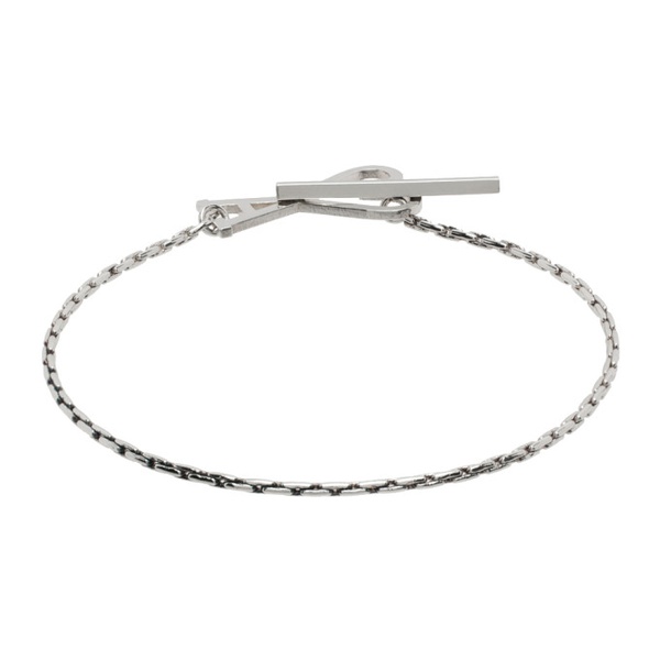  Ami Paris Silver Ami de Coeur Chain Bracelet 232482F020003
