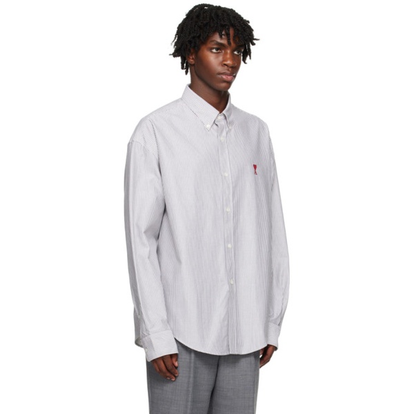  Ami Paris White & Black Ami De Coeur Shirt 232482M192015