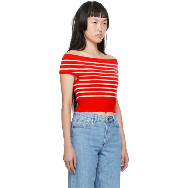  AMI Paris Red Sailor T-Shirt 231482F110023