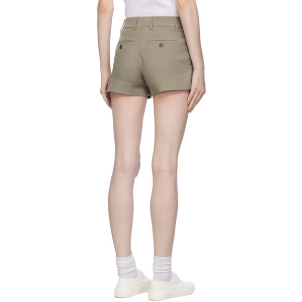  AMI Paris Beige Creased Shorts 232482F088000