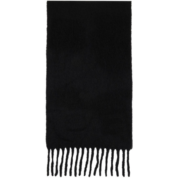  AMI Paris Black Patch Scarf 232482F028003