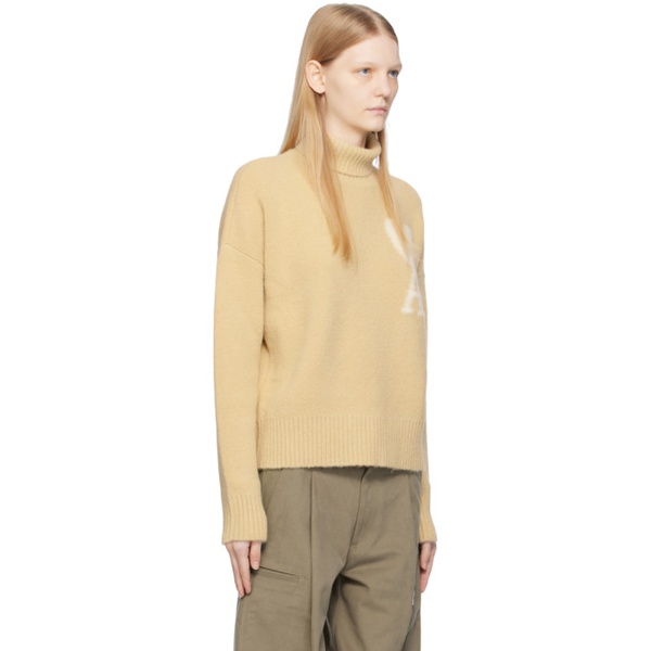  Ami Paris Beige Ami de Coeur Turtleneck 232482F099006