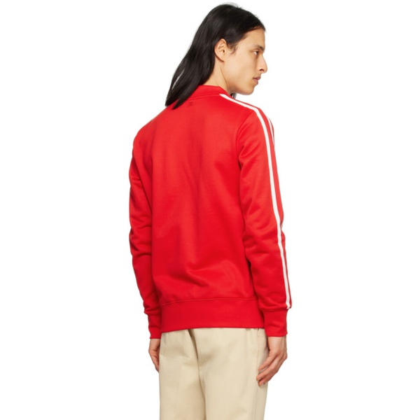  AMI Paris Red Striped Sweatshirt 231482M204016