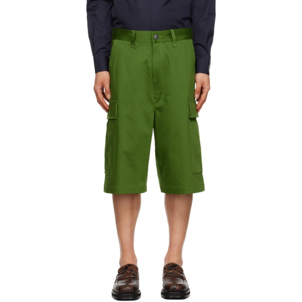  AMI Paris Green Pocket Shorts 231482M193022