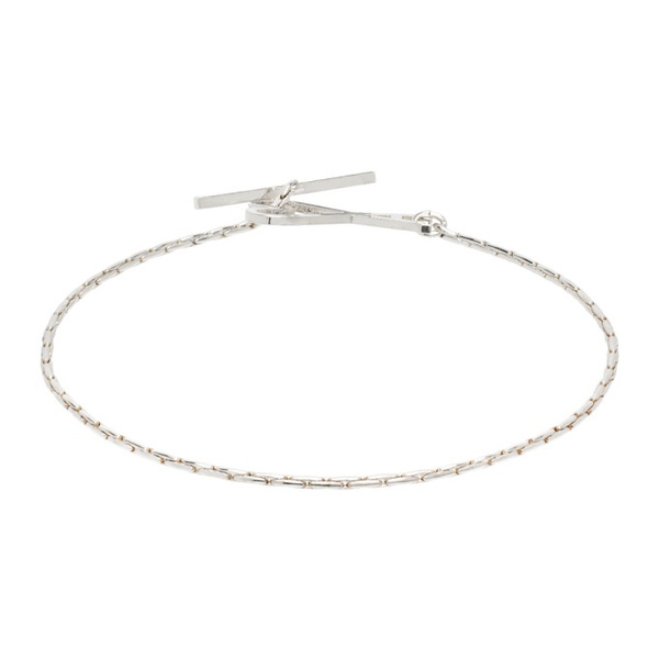  Ami Paris Silver Ami de Coeur Chain Bracelet 241482F020007