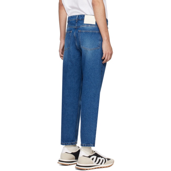  AMI Paris Indigo Tapered-Fit Jeans 241482M186008