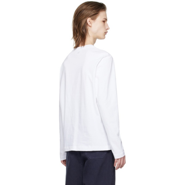  Ami Paris White Ami de Coeur Long Sleeve T-Shirt 241482M213003
