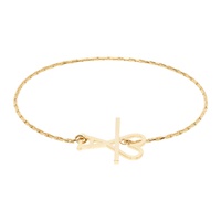 Ami Paris Gold Ami de Coeur Chain Bracelet 241482M142003