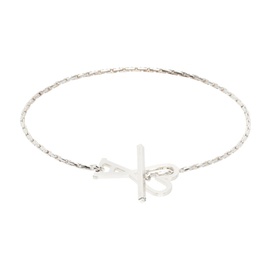 Ami Paris Silver Ami de Coeur Chain Bracelet 241482M142004