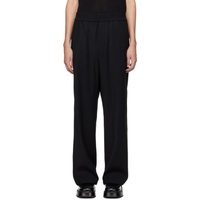 AMI Paris Black Elasticized Waist Trousers 241482M190004