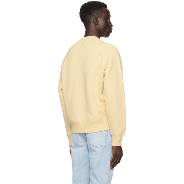 AMI Paris Yellow Printed Sweatshirt 241482M204010